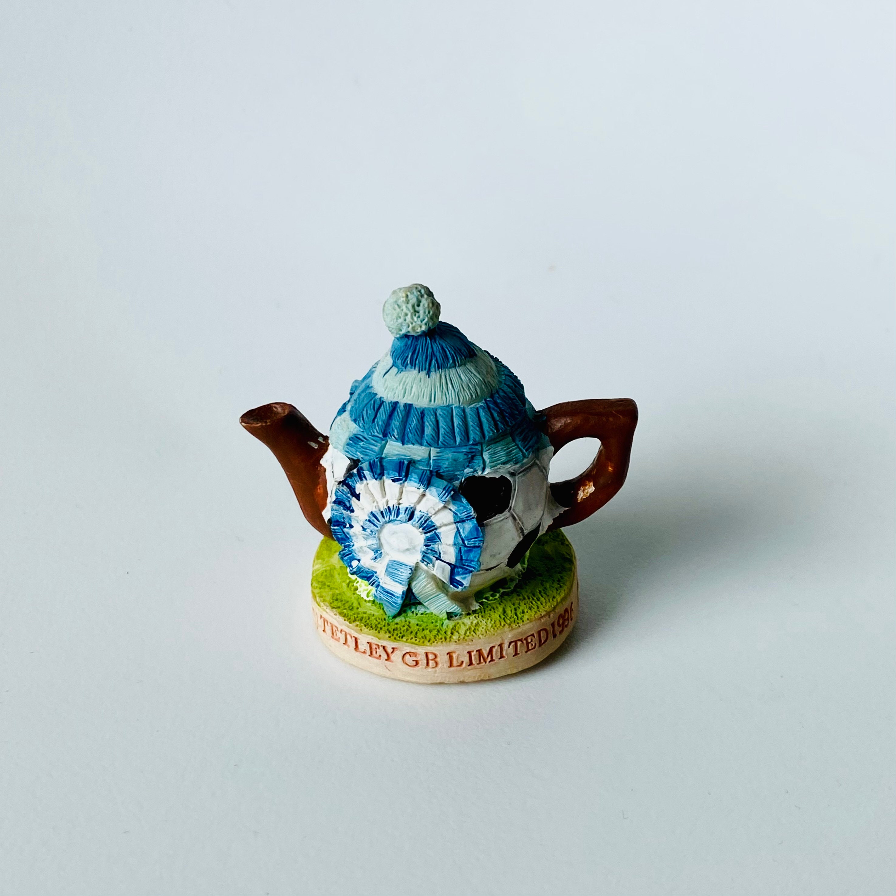 Tetley Tea Vintage Miniature Teapots, Resin Ornament Figure Decorative