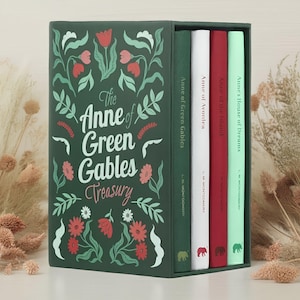 Anne auf Green Gables Treasury, Deluxe 4-Buch-Hardcover-Boxset, L M Montgomery, Anne mit einem E, Bibliophiles Geschenk für Bücherliebhaber