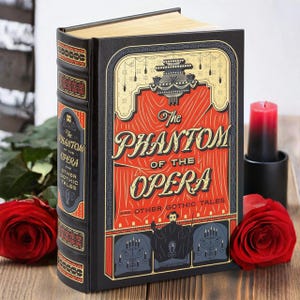 Upiór w Operze, Gaston Leroux, Barnes & Noble, Kolekcjonerskie, Klasyka w skórzanej oprawie, Książka grozy, Gotycka fantastyka, Historia miłosna, Halloween