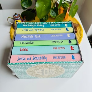 The Jane Austen Collection, 6 Books, Emma Persuasion, Pride and Prejudice, Sense and Sensibility, Northanger Abbey, Mansfield Park, Book Set