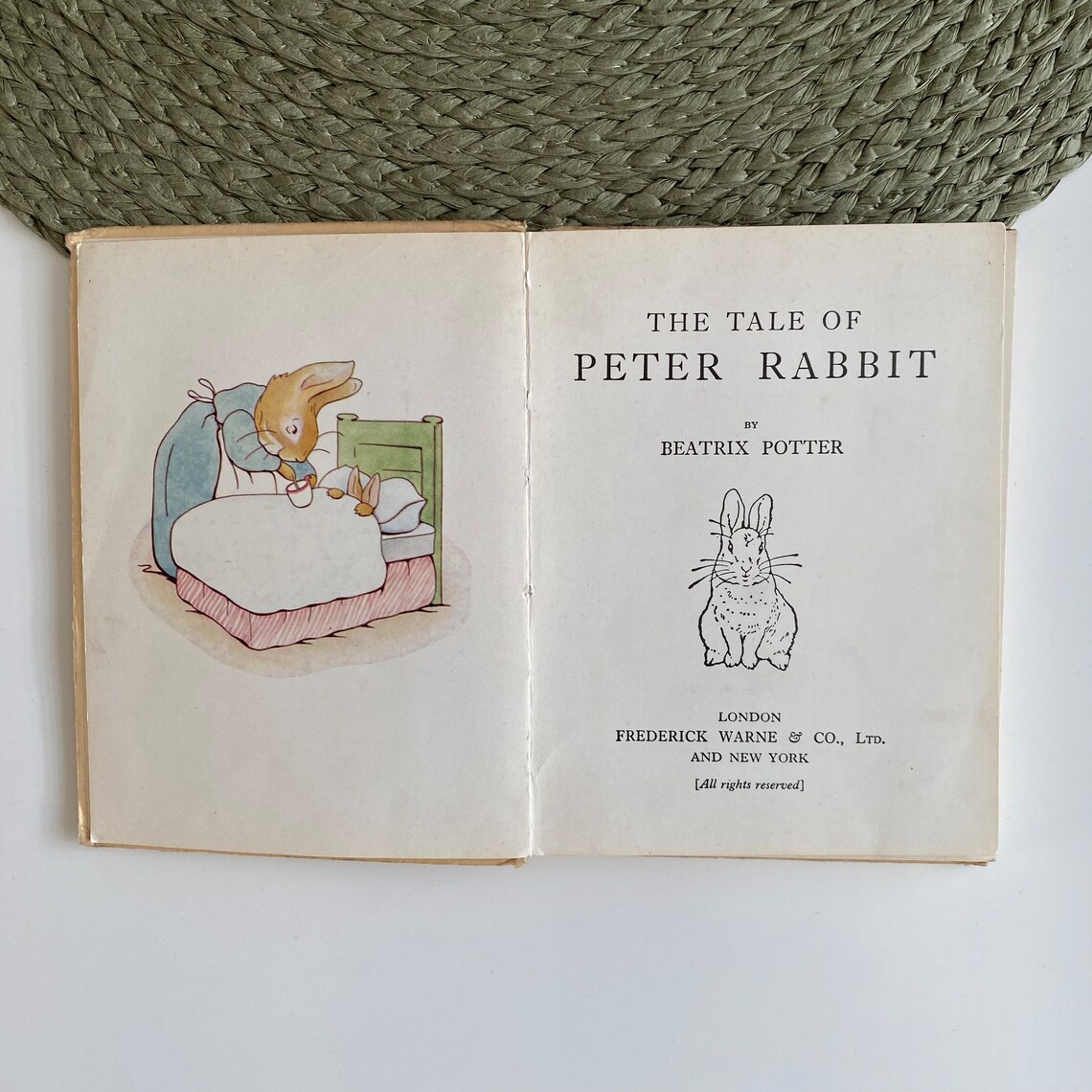 Beatrix Potter, Mini Antique Book, the Tale of Peter Rabbit, First ...