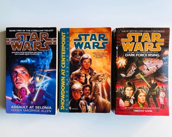 Star Wars Film Books from 1995, Corellian Trilogy Legends Vintage Science Fiction Sci-Fi Book, May 4th Gift, Star Wars Day Gift, Bf Gift