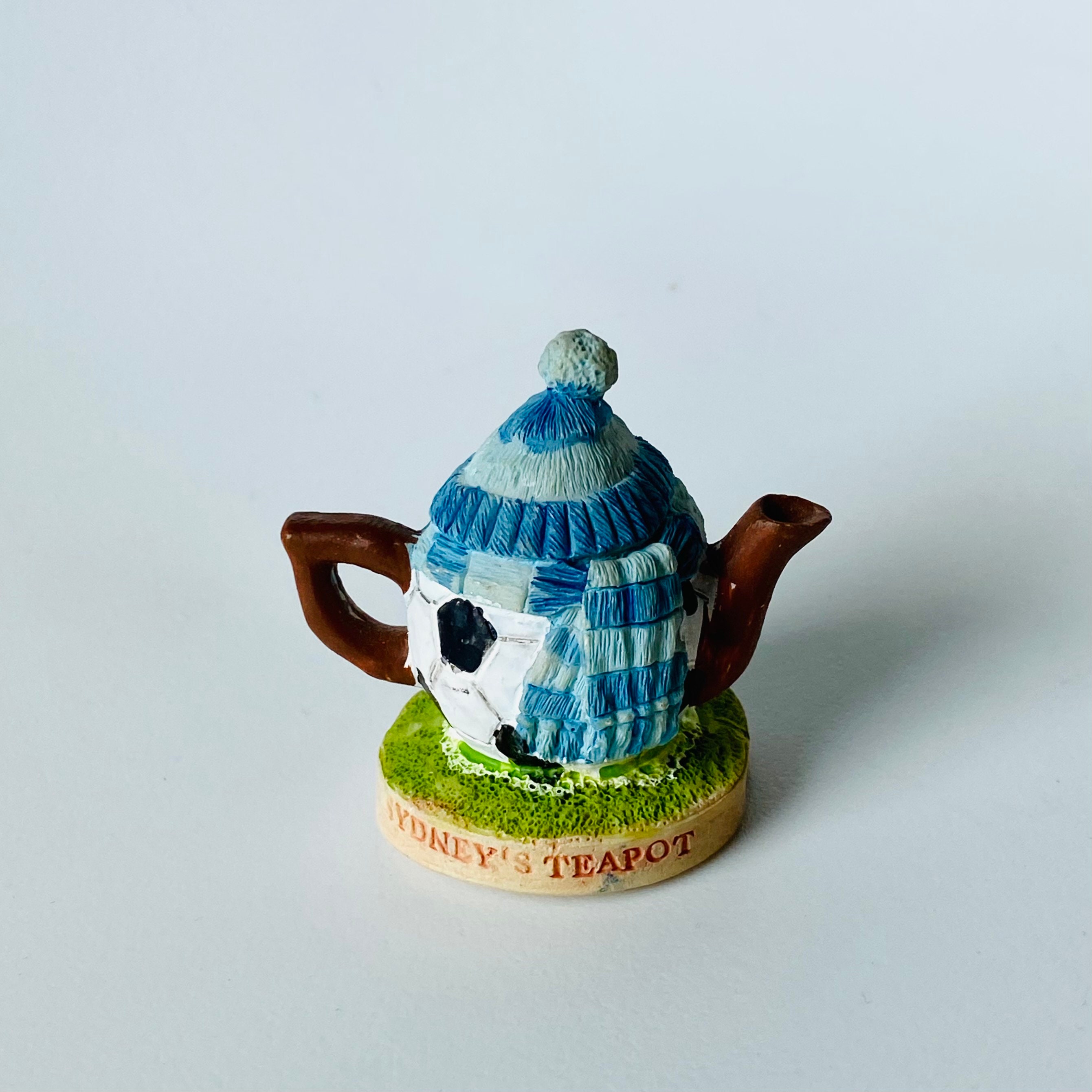 Tetley Tea Vintage Miniature Teapots, Resin Ornament Figure Decorative
