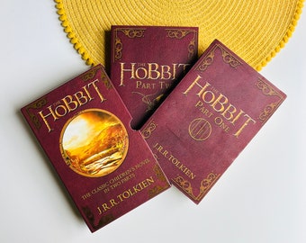 The Hobbit Part 1 and 2 Books with Slipcase by J R R Tolkien, Tolkien Book Collectable, Bilbo Gandalf, Lord of The Rings Fan Gift