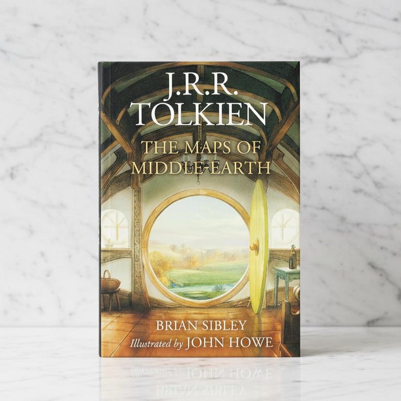 The Maps of Middle-earth: From Númenor and Beleriand to Wilderland and Middle-earth, J.R.R. Tolkien's Maps, Hobbit, LOTR Book Collector Gift image 1
