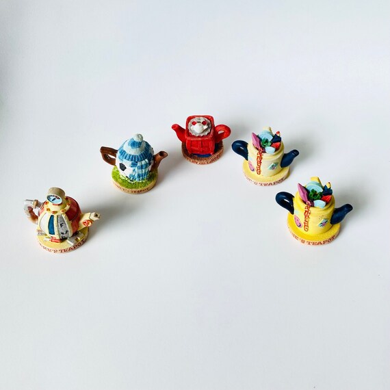 Tetley Tea Vintage Miniature Teapots Resin Ornament Figure Etsy