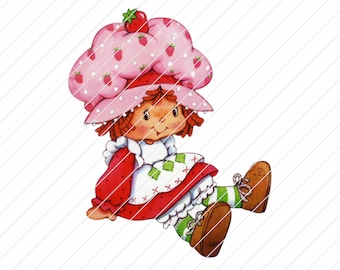 Strawberry Girl 80’s Transparent Graphic - Sitting