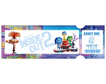 Inside Out 2 Movie Ticket | Printable