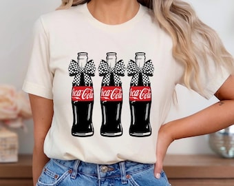 Checkered Coquette Glass Bottle Soda PNG Digital Download
