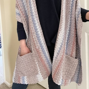 Suzette Pocket Shawl Crochet Pattern-digital download