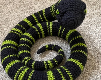 Sneggy the Snake- Crochet pattern- Digital Download