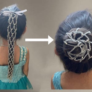 Ponytail-to-Bun Snood Crochet Pattern- kids and adult sizing