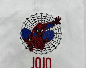 Super hero embroidered shirt | Spider theme | customize | personalize | embroidered