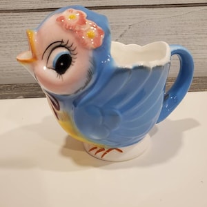 Vintage lefton bluebird creamer