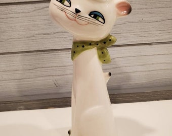 Holt Howard Cat Head  Vase.  Missing foil sticker