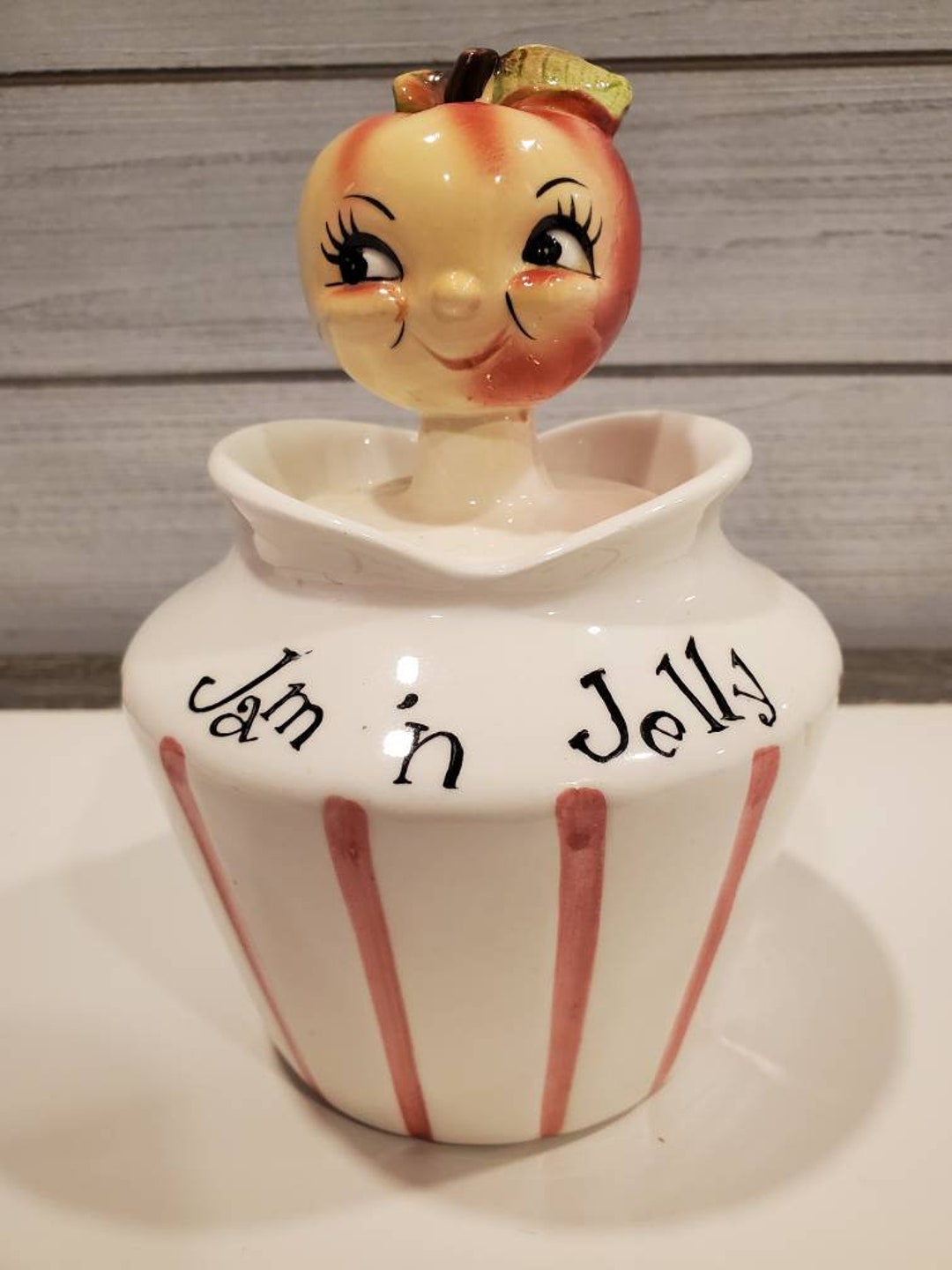 Vintage Lefton Jam N Jelly Condiment Jar Etsy
