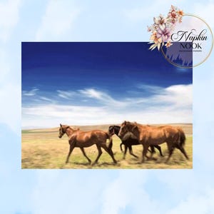 Rice Papers For Decoupage, A4 Sizing, Mulberry Papers, Wild West Horse Furniture Papers For Decoupage, Nature Themed Paper, Gifted DIY Craft