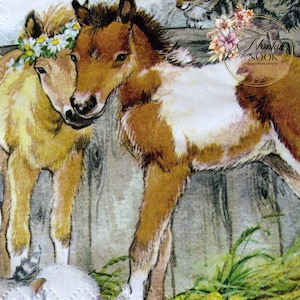 2 Decoupage Paper Napkins Pony, 6.5&quot; x 6.5&quot;, Nature Image Craft Supply