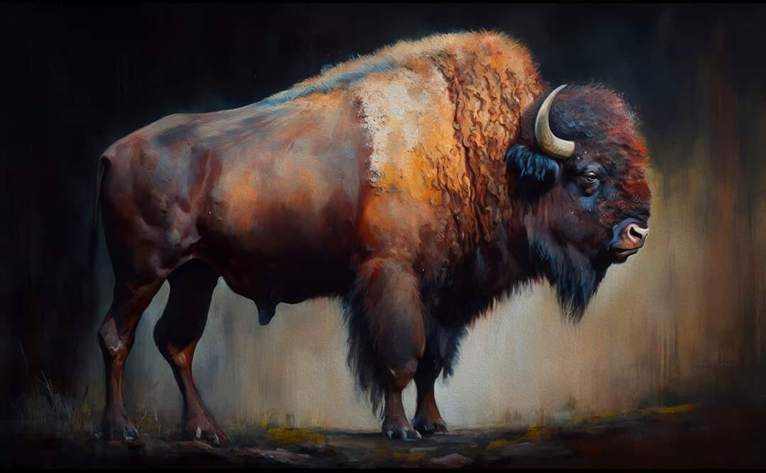 Buffalo Furniture Transfer, Bison Decoupage Paper, Western Theme Home