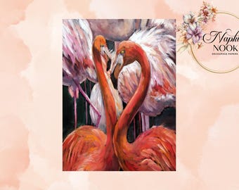 Exotic Bird Large Decoupage Paper, Water Birds Nature Image Furniture Transfer, Flamingo Crafter's Gift, DIY Supply, Refurbish Furniture