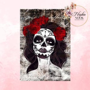 Dia De Los Muertos Rice Paper, A4 Decoupage, Paper Craft,  Mexican, DIY Gift