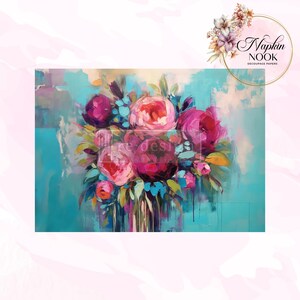 Decoupage Paper for Furniture Large, Theme Florale, Nature Decor Decore, Furniture Upcyclers,  Large Designs, Specialty Paper