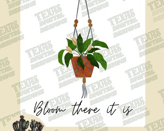 Bloom There it is Funny Peace Lily Plant Poster for Wall Decor