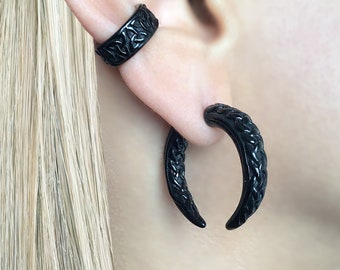 Celtic Front and back earrings, Celtic earrings, Ear jacket,Celtic braid,  Gothic earrings, viking earrings, front back earrings