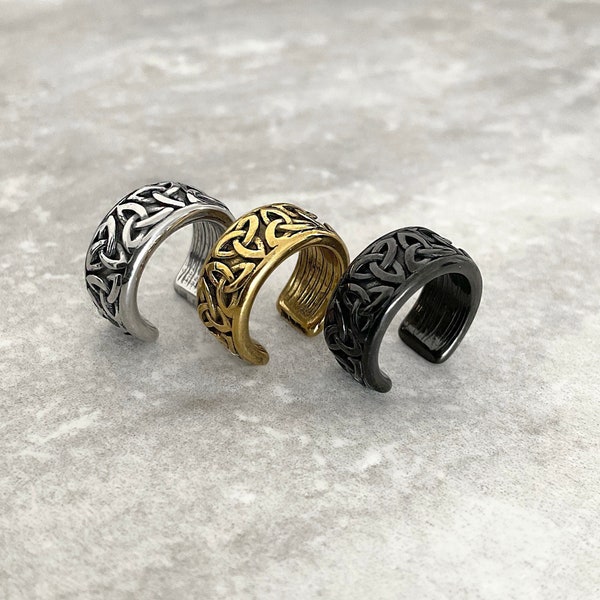 Celtic Knot Stainless Steel Ear Cuff, No Piercing jewelry