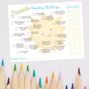 Kids Summer Reading Challenge Poster - Digital Download
