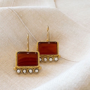 Earrings,Ottoman Earrings,Gold Plated Earrings,Brass Earrigns,Gemstone Earrigns,Turkish Earings,Handmade Jewelry