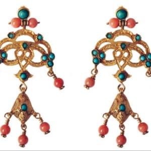 Byzantine Earrings,Museum Earrings,Vintage Roman Earrings,Handmade jewelry,Unique Earrings,Christmas Gift,Dainty Earrings,gift for her