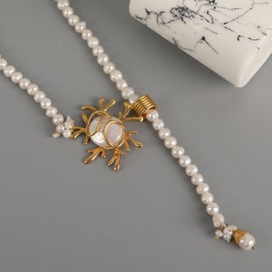 Pearl Necklace,Baroque Pearl Necklace,Freshwater Pearl Necklace,Real 8mm Necklace,Ottoman Necklace,Valentine’s day gift for her,Long Necklac