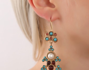 Handmade Ottoman Earrigns art model turkish Jewelery .Handmade earrigns,Ottoman model ,Christmas gift ,bestseller,gift for Love,Pendientes ,