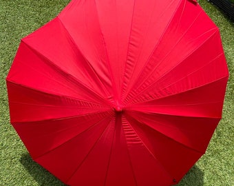 SOAKE Heart Shaped Stunning Modern Wedding Umbrella Red