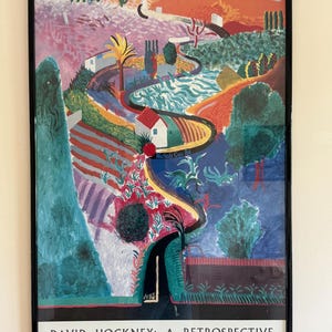 David Hockney - &quot;Nichols Canyon&quot;. Original Exhibition Museum Poster. 1988 - Unframed