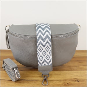 Umhängetasche Damen Leder grau, Leder Gürtel Tasche Crossbody, Geschenk für sie, Gürteltaschen Frauen Taschen und Geldbörsen, Handtasche