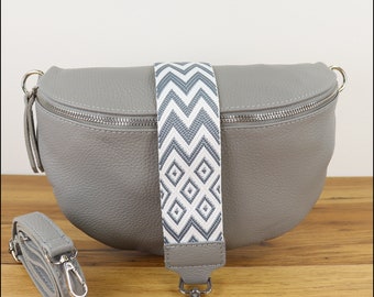 Leather shoulder bag women gray, waist bag pattern, leather belt bag crossbody, gift for her, fanny packs women bags and purses, hand bag