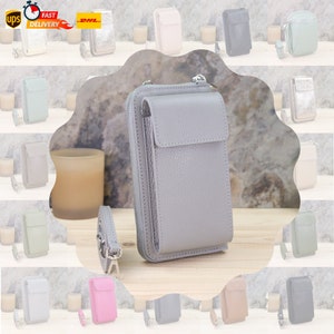 Mini Messenger Handtasche und Geldbörse mit Kartenschlitzen mit Gemusterten Gürtel, Kleine Crossbody Handy Frau Geldbörse,Weihnachtsgeschenk