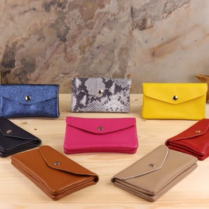 Medium Women's Wallet, Genuine Leather Wallet, Cute Wallet, Patterned Women's Wallet, Coin Compartment Wallet, Various Coloured Wallets