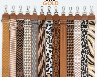 Brown Fabric Bag Strap: Adjustable Shoulder or Crossbody Strap