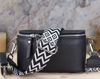 Crossbody bag with patterned strap hotsell