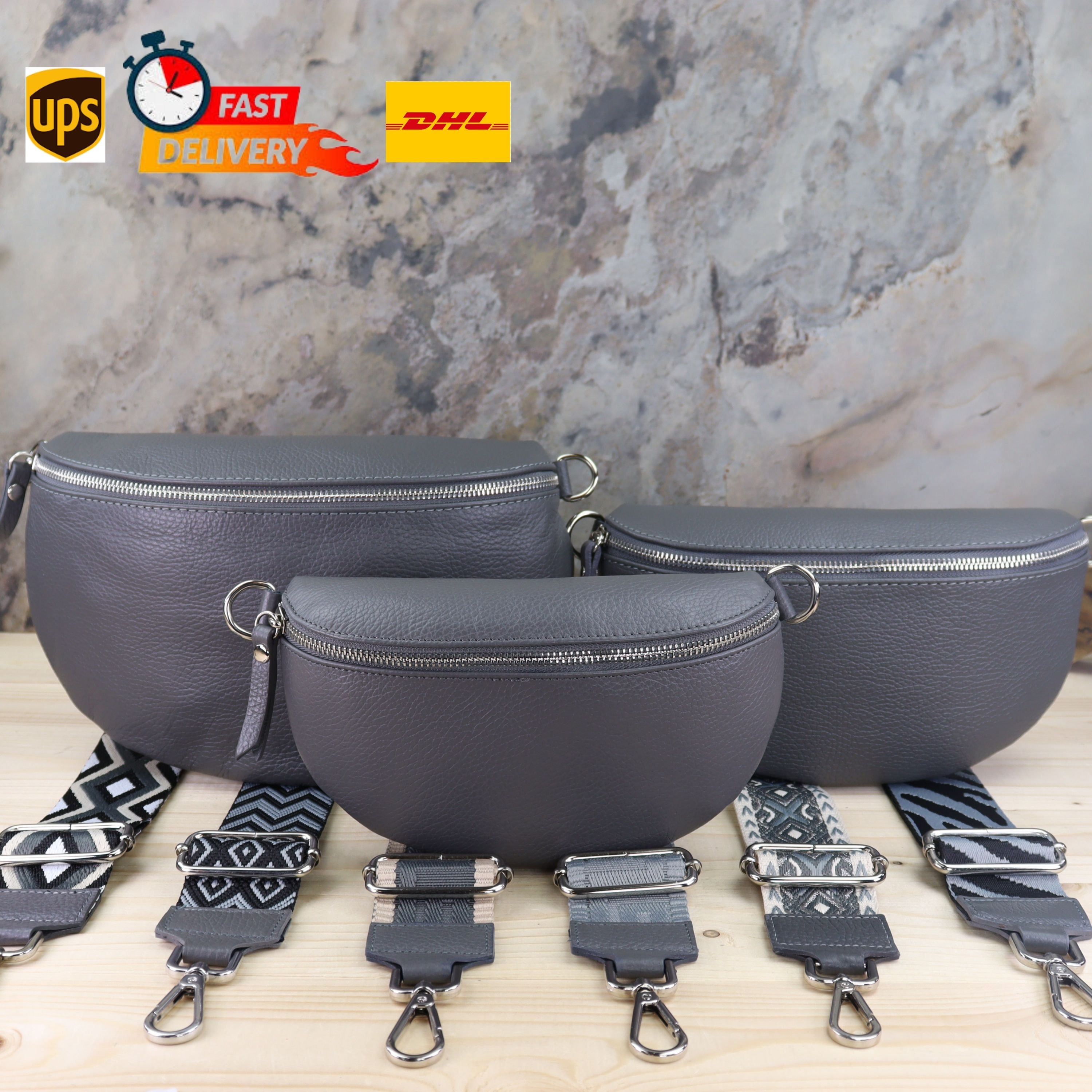 Shoulder bags leather dark grey, women bag crossbody, fanny packs women, leather bag pattern, hand bag strap, belly bag, gift for girlfriend