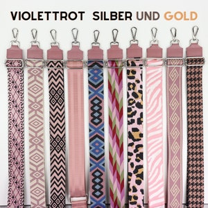 Violetret Leather Strap for Gold and Silver Hardware Bags, Patterned Shoulder Strap with Wide Strap, Computer & Camera bag straps, Gift her