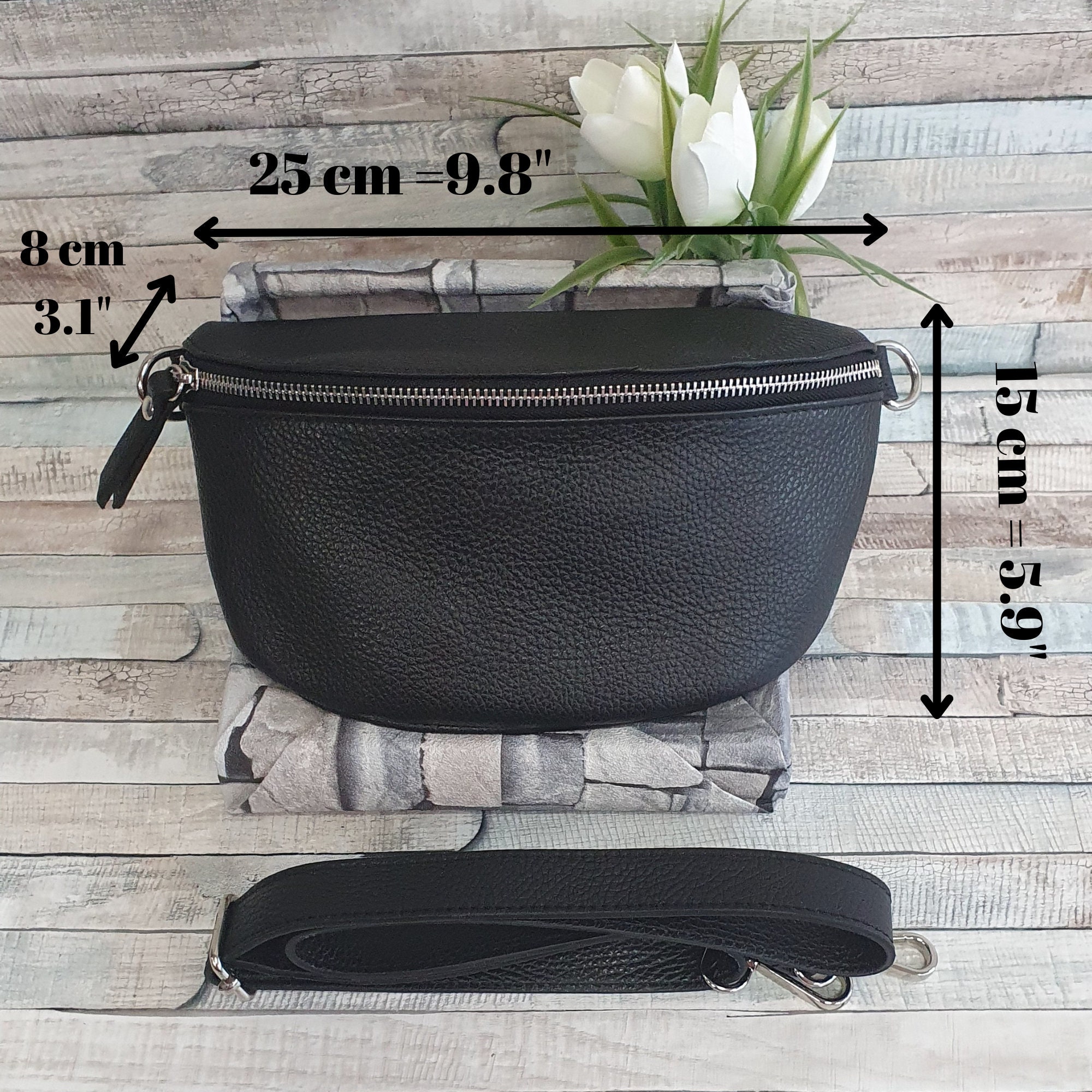Fanny Pack Medium Leather Bag For Women, Leather Shoulder Bag