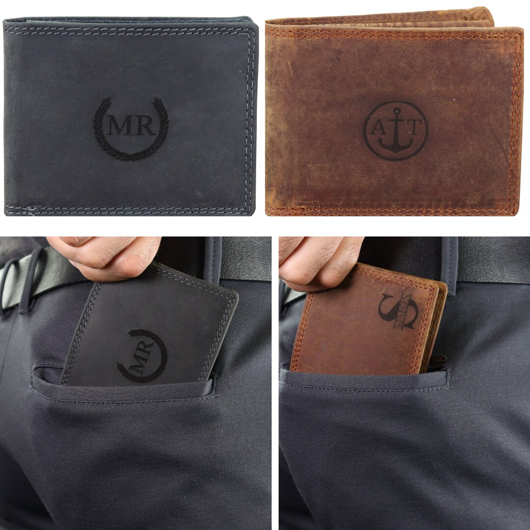 Portemonnaie Personalisiert Herren Personalisierte Geldbörse Corps Of Royal Engineers – Leder, RFID-Schutz, Für Herren Herren-Geldbörse Personalisiert