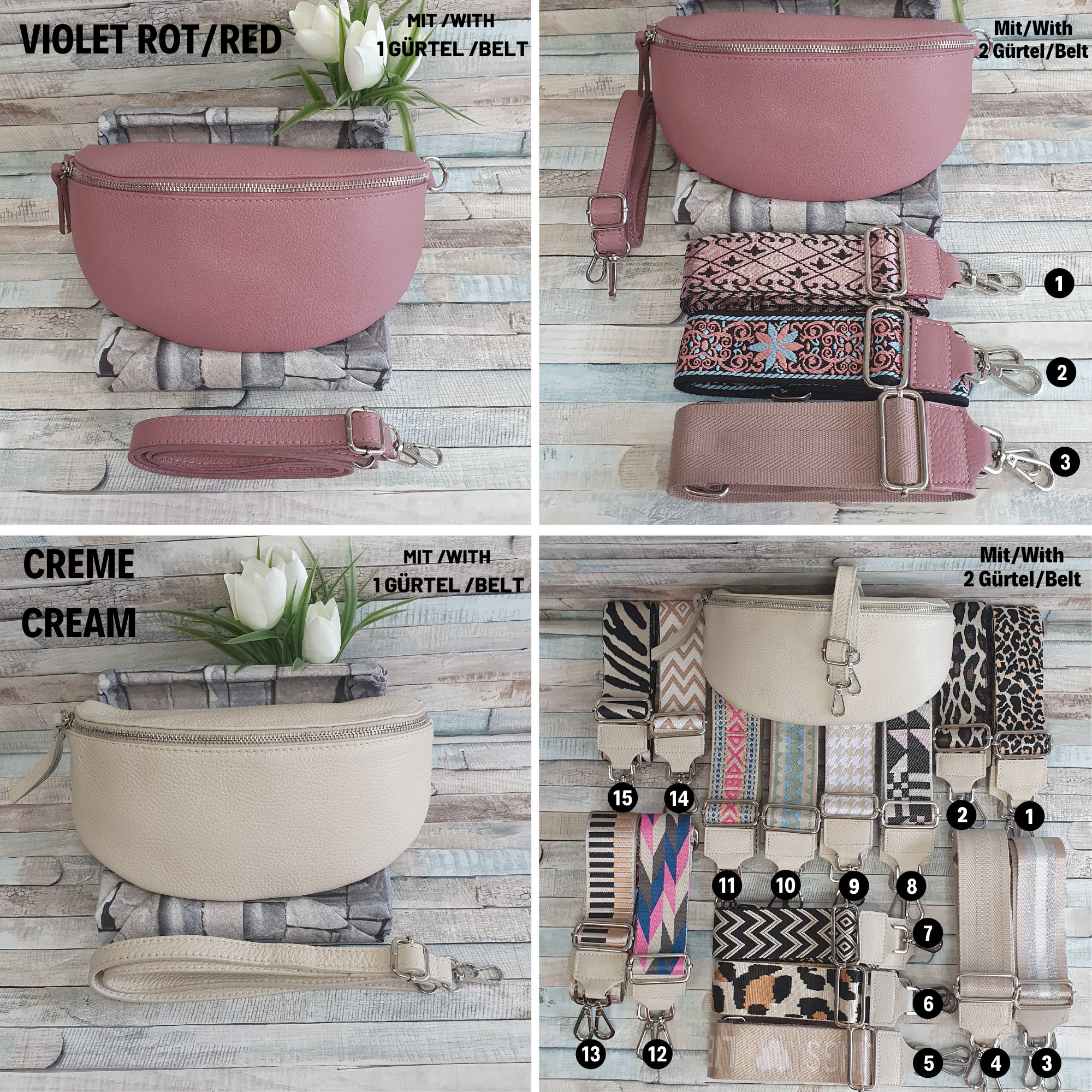 Fanny Pack Medium Leather Bag For Women, Leather Shoulder Bag