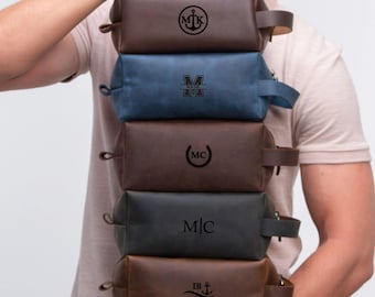 Kosmetiktasche Kulturbeutel Herren Leder GroÃƒÂŸ Leder