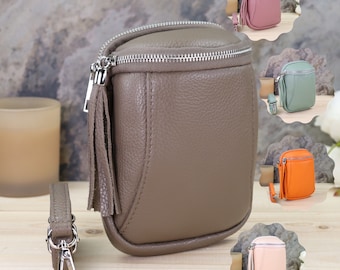 Leder und Gemusterten Gürteltasche, Leder Umhängetasche, Leder Bauchtasche, Crossbody und Geldbörse, Makeup Tasche, Weihnachten Geschenk