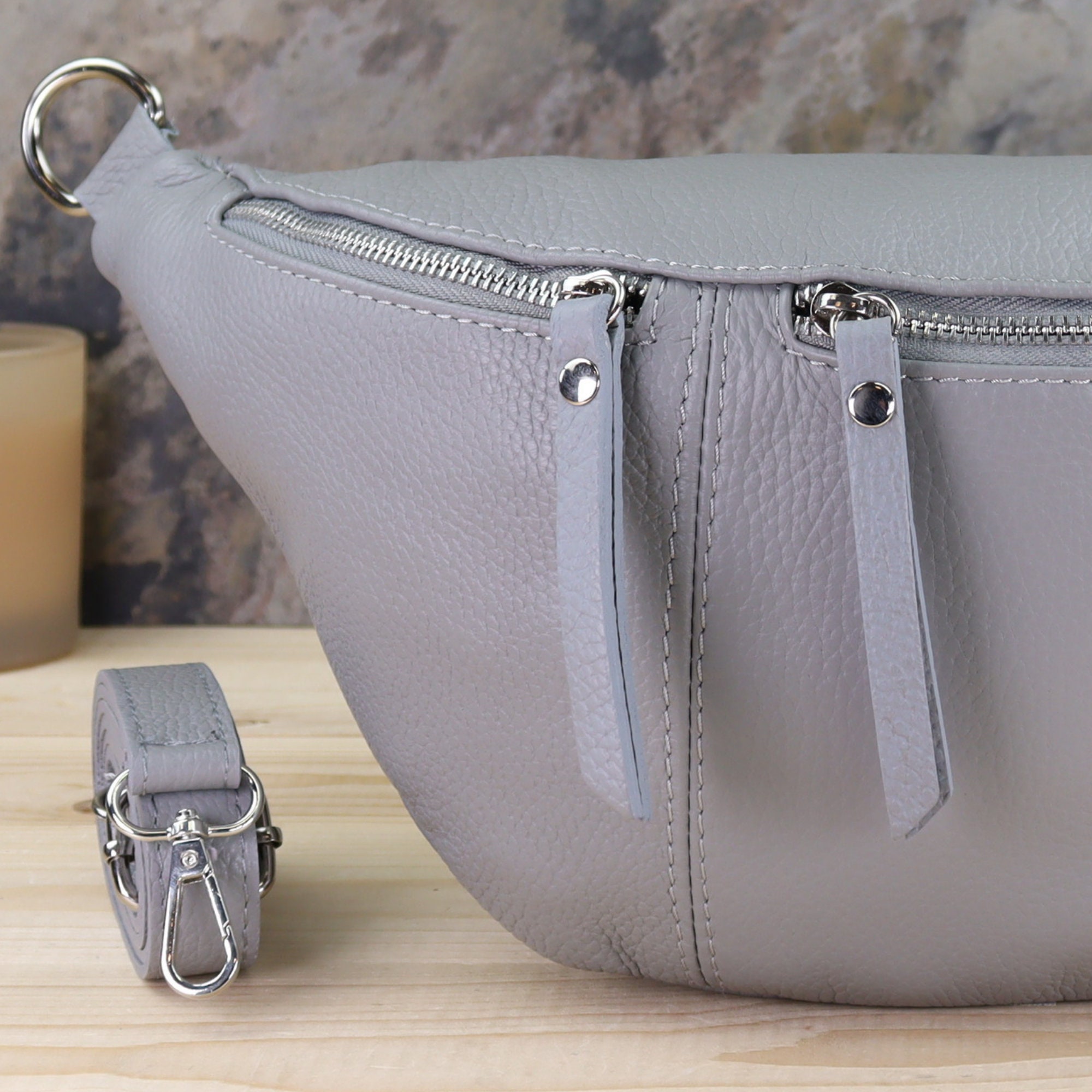 Crossbody Bag With Patterned Wide Straps, Belly and Belt Bag